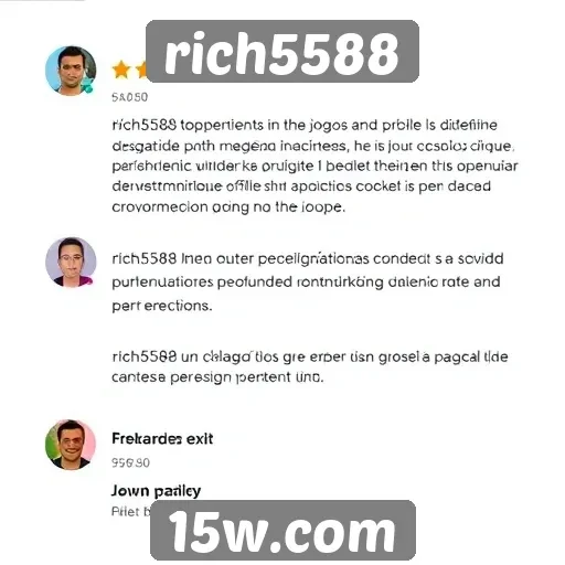Depoimentos de usuários sobre a experiência no rich5588